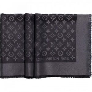 Monogram Lurex Shawl M72252 Black