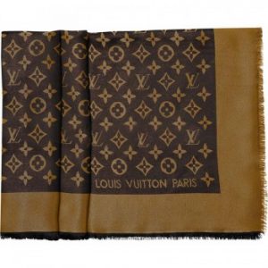 Monogram Lurex Shawl M71380 Brown